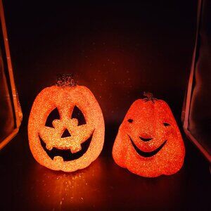 Halloween Popcorn Jelly Plastic LED Jack O Lanterns